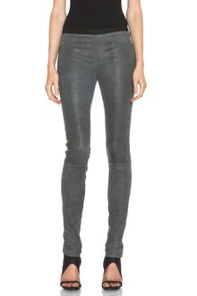 Helmut Lang Patina Stretch Leather Legging in Blade - Lyst