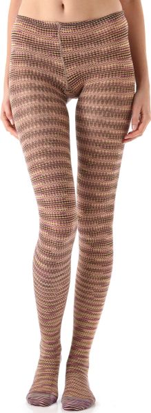 Missoni Printed Tights in Purple - Lyst