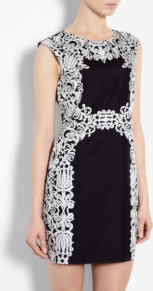 Tibi Violette Baroque Lace Print Dress - Lyst