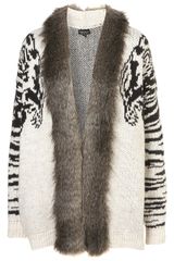 Topshop Knitted Mirror Tiger Cardigan