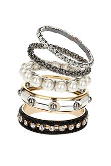 Topshop Pearl and Mesh Bracelet Pack - Lyst