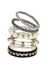 Topshop Pearl and Mesh Bracelet Pack