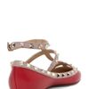 Valentino Rockstud Ballerina in Red in Red - Lyst