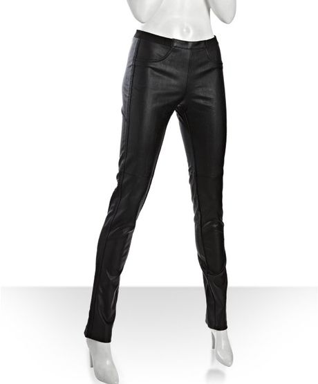 Bcbgmaxazria Black Faux Leather Jean Leggings in Black - Lyst
