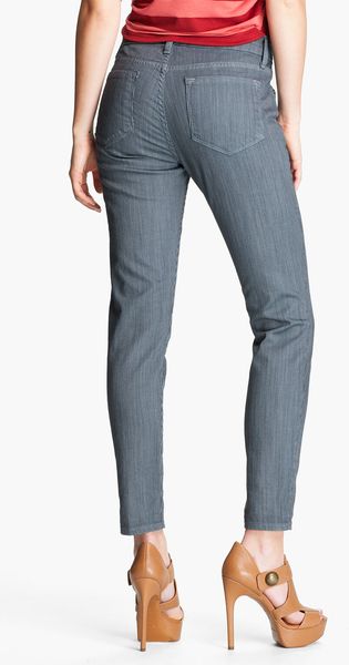 Blue Essence Pinstripe Skinny Jeans - Lyst