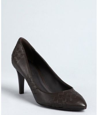 Bottega Veneta Express Intrecciato Leather Pointed Toe Pumps - Lyst