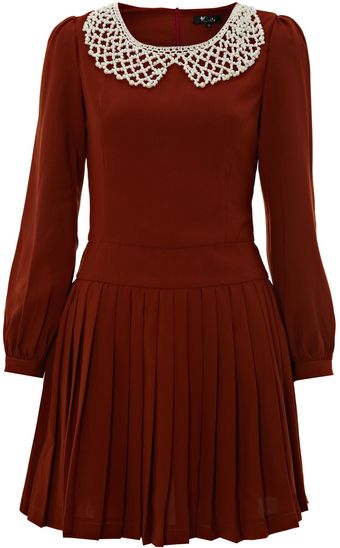 Cutie Pearl Collar Dress - Lyst