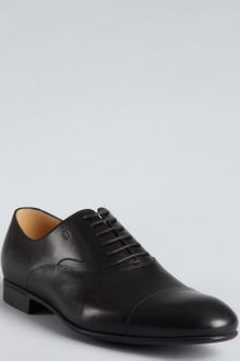Gucci Black Leather Cap Toe Oxfords - Lyst
