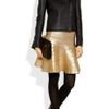 Hervé Léger Metalliccoated Bandage Flared Skirt in Gold (champagne) - Lyst