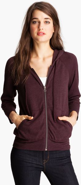 James Perse Textured Hoodie - Lyst
