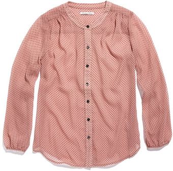 Madewell Pindot Blouse - Lyst