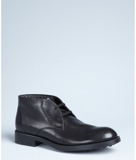 tod's leather chukka boots