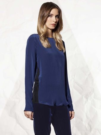 Winter Kate Silk Top with Chiffon Inserts - Lyst