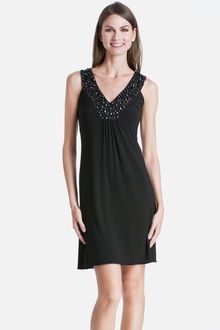 Js Boutique Beaded Vneck Jersey Dress - Lyst