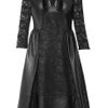 Mulberry Paneled Leather and Lace Dress in Black - Lyst