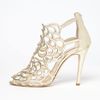 Oscar De La Renta Gladia Cage Sandal in Pink (gold) - Lyst