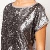 River Island Sequin Tshirt in Silver (gunmetal) - Lyst