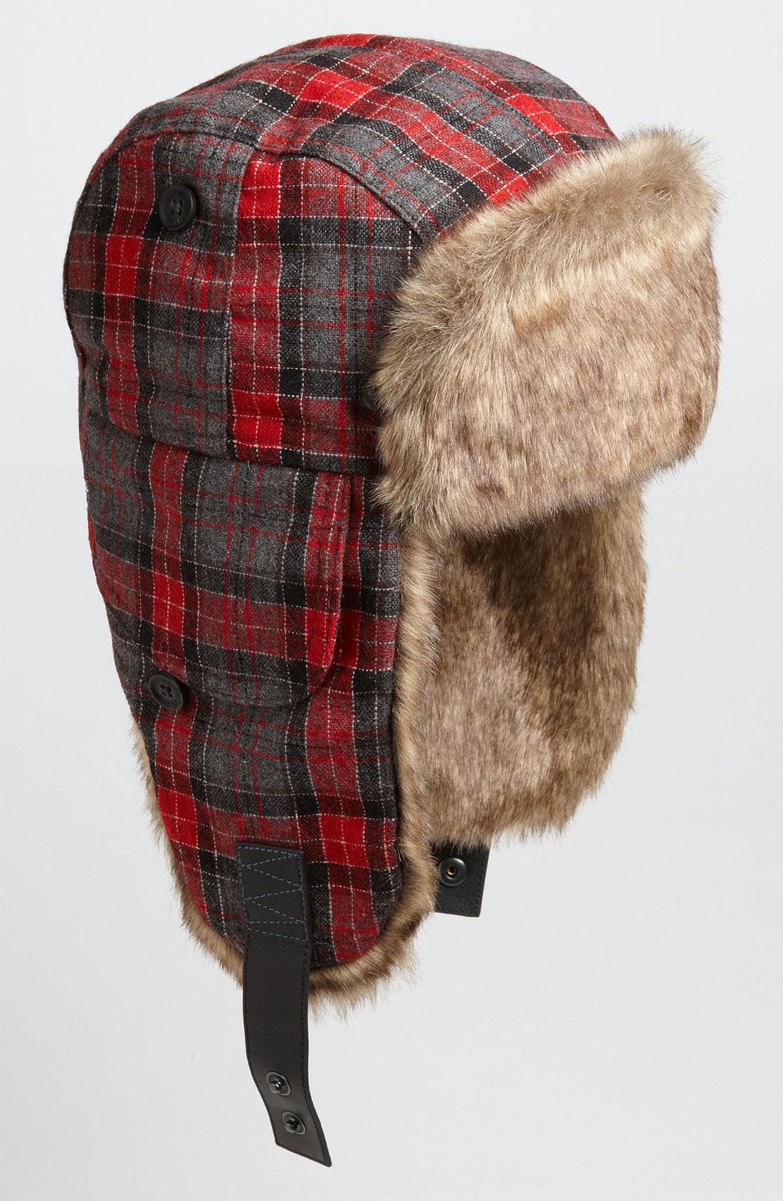 plaid trapper hat mens