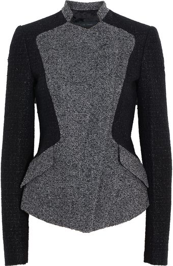 Elie Saab Collarless Tweed Blazer - Lyst