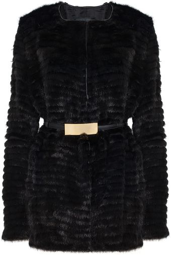 Elie Saab Mink Short Fur Coat - Lyst