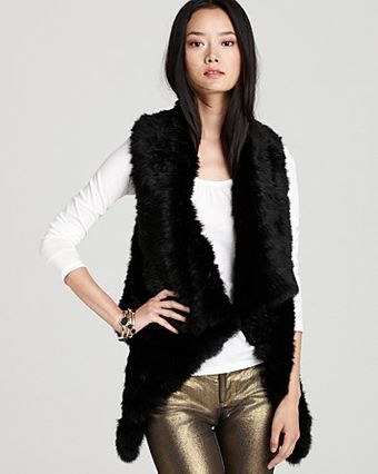Alice + Olivia Vest India Fur Cascade - Lyst
