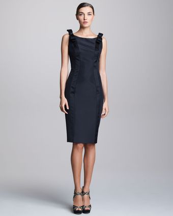 Carolina Herrera Sleeveless Satin Dress - Lyst