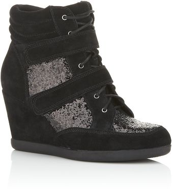Carvela Kurt Geiger Sparkle Wedge Sneaker - Lyst