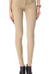 Current/Elliott The Coated Ankle Skinny Jeans
