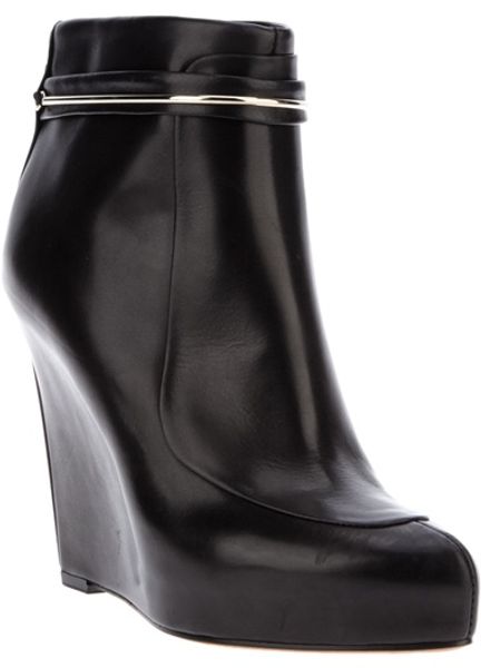 Givenchy Wedge Ankle Boot in Black - Lyst