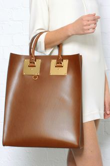 Sophie Hulme Brown Double Plate Tote Bag - Lyst