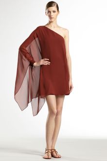 Gucci Light Georgette Oneshoulder Dress - Lyst