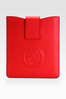 Gucci Soho Leather Ipad Case - Lyst