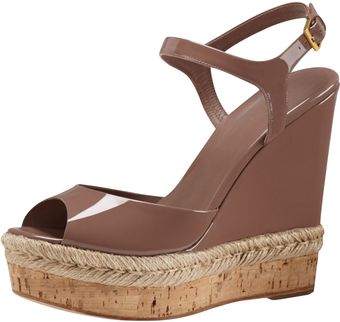 Gucci Patent Espadrille Wedges - Lyst