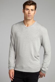 Hickey Freeman  Cotton Silk Blend V-Neck Sweater - Lyst