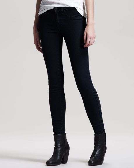 Rag & Bone Devi Denim Leggings in Blue (dark indigo) - Lyst
