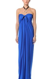 Reem Acra Silk Draped Gown - Lyst