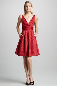 Theia Fitandflare Brocade Cocktail Dress - Lyst