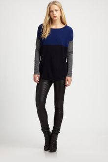Vince Colorblock Wool Cashmere Sweater - Lyst