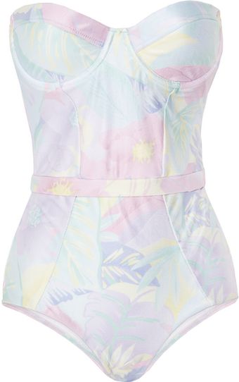 Zimmermann Sorbet Floral Clique Underwired Swimsuit - Lyst