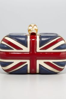 Alexander McQueen Britannia Skullclasp Clutch Bag - Lyst