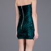 Balmain Velvet Mini Dress in Green - Lyst