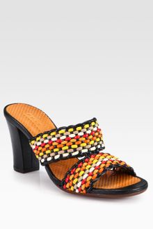Chie Mihara Viky Woven Leather Sandals - Lyst