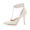 Elizabeth And James Saucy Ankle Cuff Pumps in White (bone) - Lyst