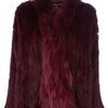 Elizabeth And James Rabbit Fur Coat in Red (merlot) - Lyst