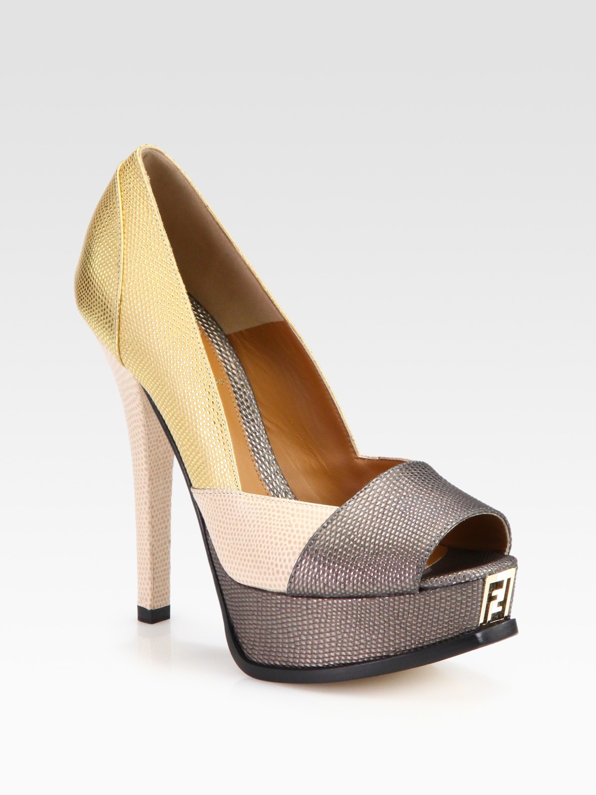 fendi peep toe pumps