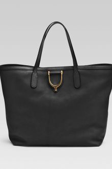 Gucci Soft Stirrup Medium Tote Bag Black - Lyst