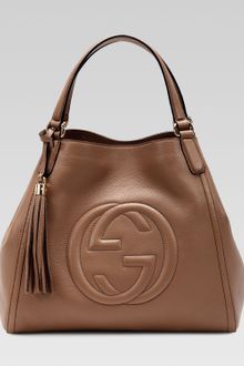 Gucci Soho Leather Shoulder Bag Brown - Lyst