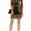 Karen Millen Baroque Mesh Dress in Black - Lyst