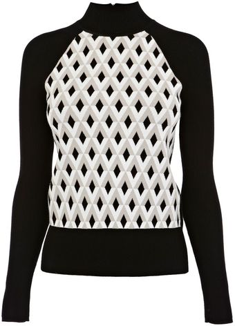 Karen Millen Graphic Pattern Jumper - Lyst