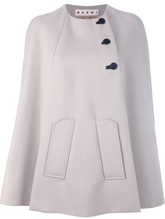 Marni Buttoned Cape - Lyst